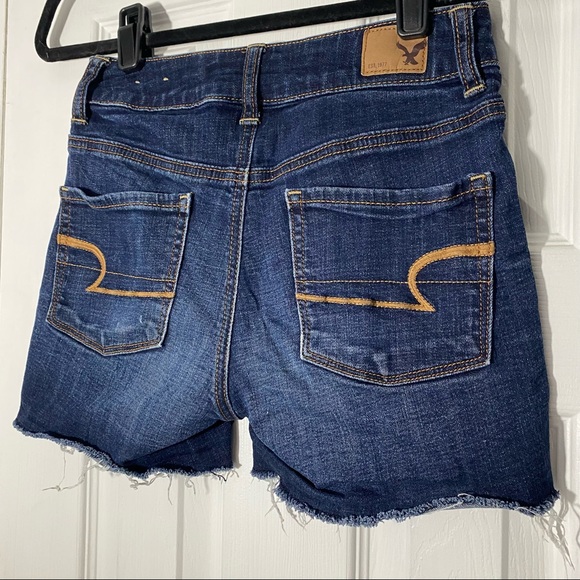 American Eagle Super Stretch Jean Shorts in Dark Wash - Picture 4 of 6